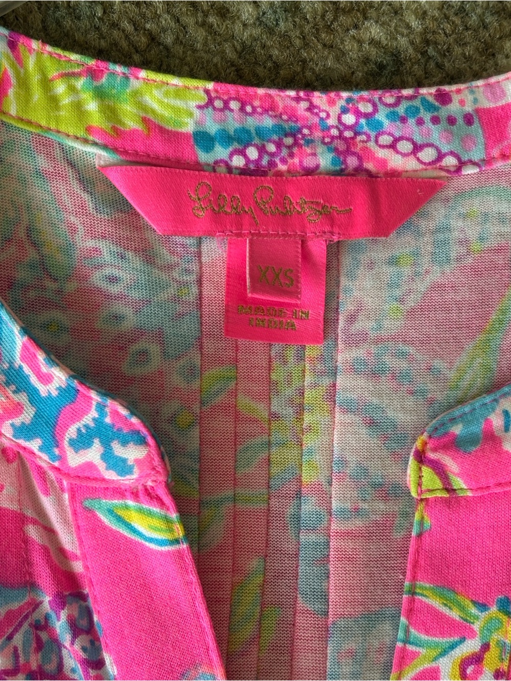 Lilly Pulitzer Pink Floral Golda Flutter-Sleeve Shift Dress - Picture 11 of 15